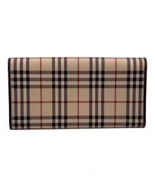 BURBERRY LONDON（バーバリーロンドン）の古着「ノバチェックがま口長財布」｜ベージュ