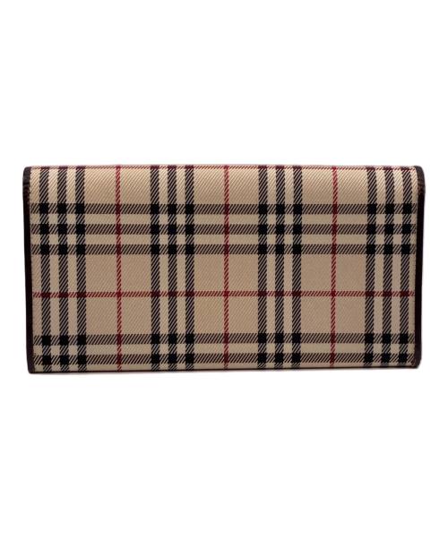 BURBERRY LONDON（バーバリーロンドン）BURBERRY LONDON (バーバリーロンドン) ノバチェックがま口長財布 ベージュの古着・服飾アイテム