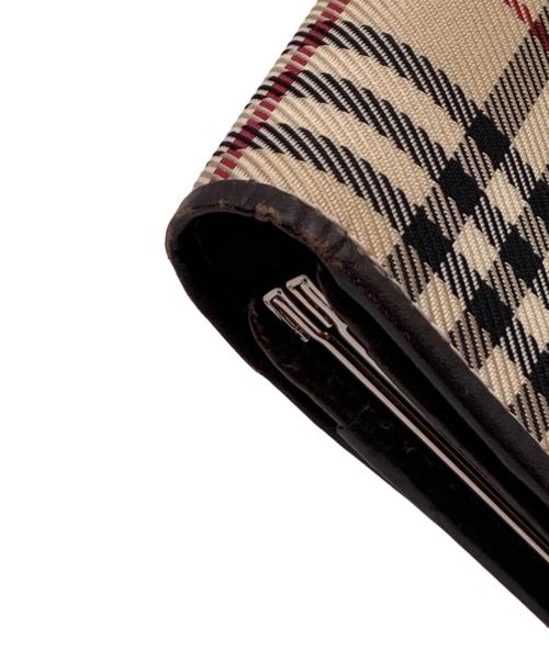 BURBERRY LONDON（バーバリーロンドン）BURBERRY LONDON (バーバリーロンドン) ノバチェックがま口長財布 ベージュの古着・服飾アイテム