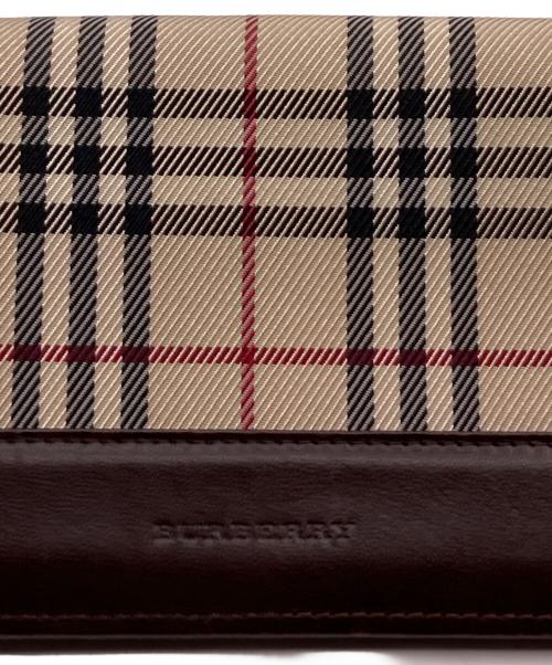 BURBERRY LONDON（バーバリーロンドン）BURBERRY LONDON (バーバリーロンドン) ノバチェックがま口長財布 ベージュの古着・服飾アイテム