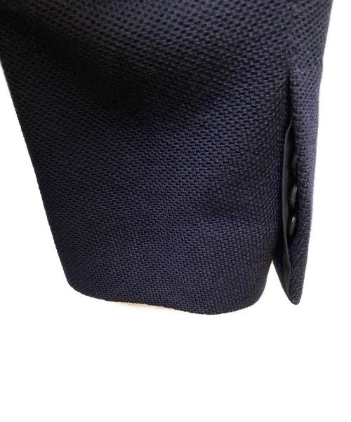 ERMENEGILDO ZEGNA（エルメネジルド・ゼニア）Ermenegildo Zegna (エルメネジルド・ゼニア) ドッキング2Bジャケット ブラック×ネイビー サイズ:7の古着・服飾アイテム