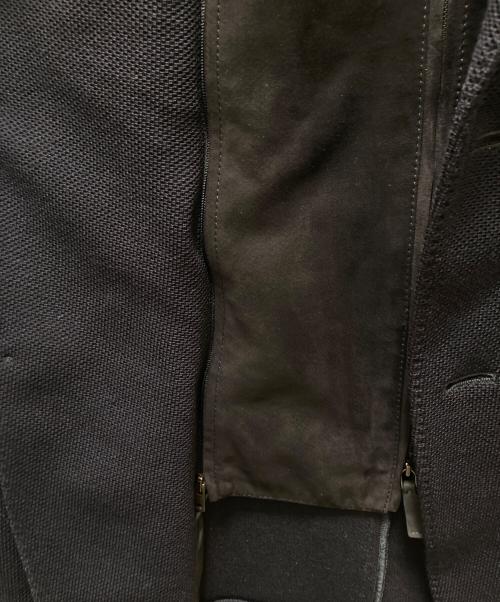 ERMENEGILDO ZEGNA（エルメネジルド・ゼニア）Ermenegildo Zegna (エルメネジルド・ゼニア) ドッキング2Bジャケット ブラック×ネイビー サイズ:7の古着・服飾アイテム