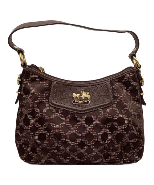 COACH（コーチ）COACH (コーチ) キャンバスワンショルダーバッグ ブラウンの古着・服飾アイテム
