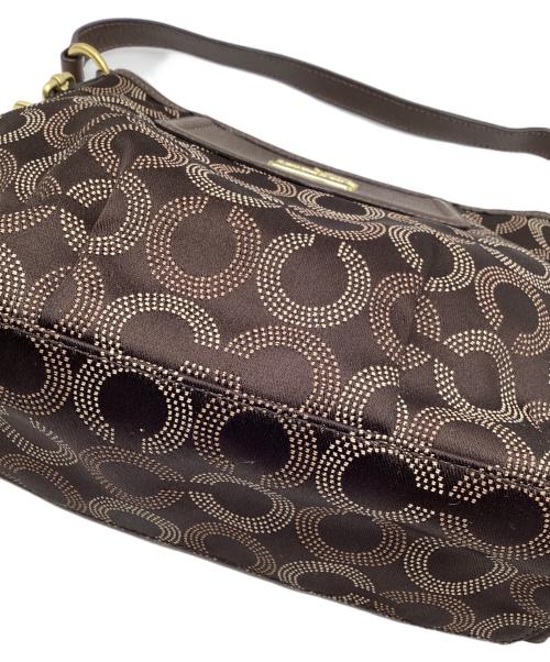 COACH（コーチ）COACH (コーチ) キャンバスワンショルダーバッグ ブラウンの古着・服飾アイテム
