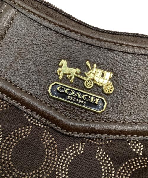 COACH（コーチ）COACH (コーチ) キャンバスワンショルダーバッグ ブラウンの古着・服飾アイテム