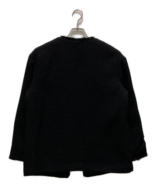 JOURNAL STANDARD（ジャーナルスタンダード）JOURNAL STANDARD (ジャーナルスタンダード) ノーカラーツイードジャケット ブラック サイズ:不明の古着・服飾アイテム