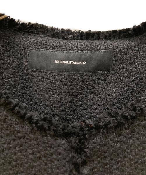 JOURNAL STANDARD（ジャーナルスタンダード）JOURNAL STANDARD (ジャーナルスタンダード) ノーカラーツイードジャケット ブラック サイズ:不明の古着・服飾アイテム