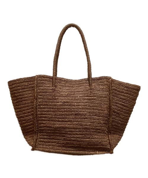 MAISON N.H PARIS（メゾン・エヌ・アッシュ・パリ）MAISON N.H PARIS (メゾン・エヌ・アッシュ・パリ) ラフィアカゴバッグ ベージュの古着・服飾アイテム