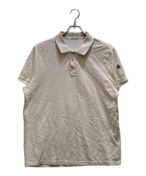 MONCLER（モンクレール）MONCLER (モンクレール) ロゴパッチポロシャツ ホワイト サイズ:XLの古着・服飾アイテム