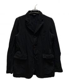 COMME des GARCONS HOMME PLUS（コムデギャルソンオムプリュス）の古着「製品染め ポリ縮絨3Bテーラードジャケット」｜ブラック