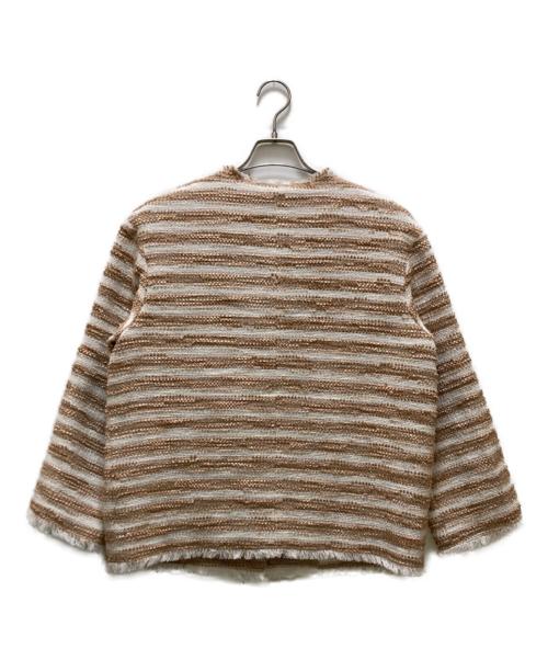 journal standard L'essage（ジャーナルスタンダード レサージュ）journal standard L'essage (ジャーナルスタンダード レサージュ) GIOLICA ツイードワイドジャケット ベージュ サイズ:Freeの古着・服飾アイテム