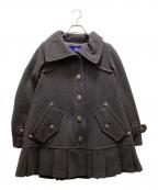 BURBERRY BLUE LABELバーバリー ブルー レーベル）の古着「裏地チェックウールスタンドカラーコート」｜グレー