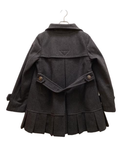 BURBERRY BLUE LABEL（バーバリー ブルー レーベル）BURBERRY BLUE LABEL (バーバリー ブルー レーベル) 裏地チェックウールスタンドカラーコート グレー サイズ:３６の古着・服飾アイテム