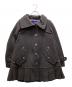 BURBERRY BLUE LABEL（バーバリー ブルー レーベル）の古着「裏地チェックウールスタンドカラーコート」｜グレー