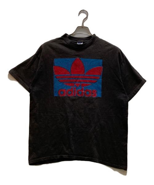 adidas（アディダス）adidas (アディダス) オールドプリントTシャツ ブラック サイズ:Lの古着・服飾アイテム