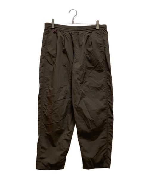 BURLAP OUTFITTER（バーラップアウトフィッター）BURLAP OUTFITTER (バーラップアウトフィッター) 2タックナイロンイージーパンツ カーキ サイズ:Mの古着・服飾アイテム