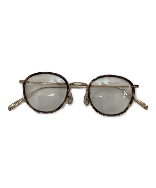 URBAN RESEARCH（アーバンリサーチ）URBAN RESEARCH (アーバンリサーチ) KANEKO OPTICAL (金子眼鏡) コラボラウンドフレーム伊達眼鏡 ブラウン×ゴールドの古着・服飾アイテム
