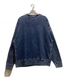 DIESEL（ディーゼル）の古着「デニム クルーネック スウェット」｜インディゴ
