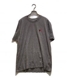 AMI PARIS（アミ パリス）の古着「ハートロゴ刺繍 ロゴTシャツ」｜グレー