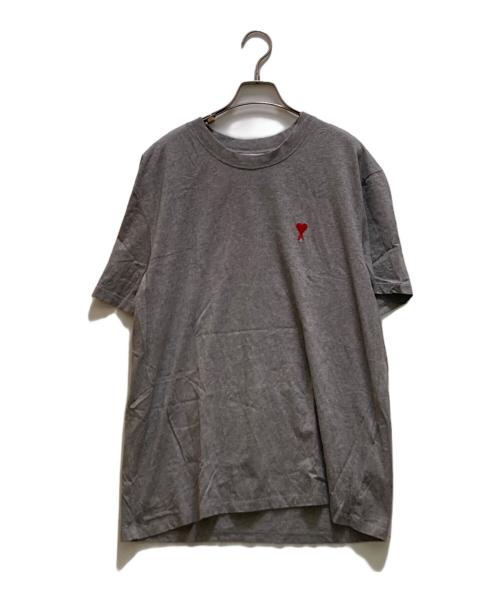 AMI PARIS（アミ パリス）AMI PARIS (アミ パリス) ハートロゴ刺繍 ロゴTシャツ グレー サイズ:XXLの古着・服飾アイテム
