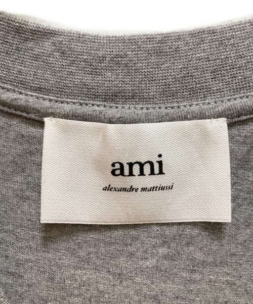 AMI PARIS（アミ パリス）AMI PARIS (アミ パリス) ハートロゴ刺繍 ロゴTシャツ グレー サイズ:XXLの古着・服飾アイテム