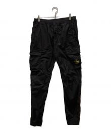 STONE ISLAND（ストーンアイランド）の古着「ストレッチ ガーメントダイ テーパードパンツ」｜ブラック