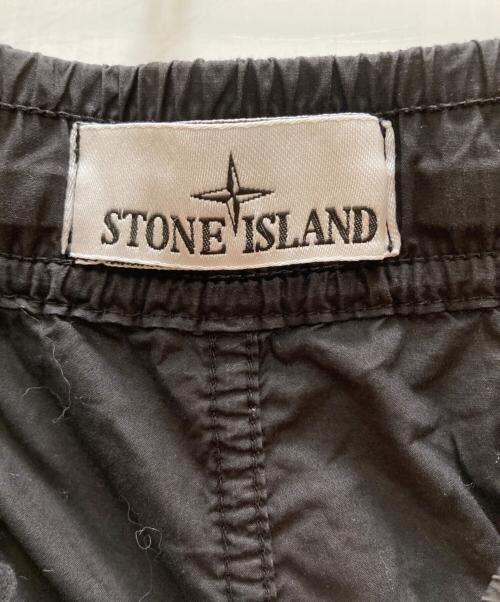 STONE ISLAND（ストーンアイランド）STONE ISLAND (ストーンアイランド) ストレッチ ガーメントダイ テーパードパンツ ブラック サイズ:w31の古着・服飾アイテム