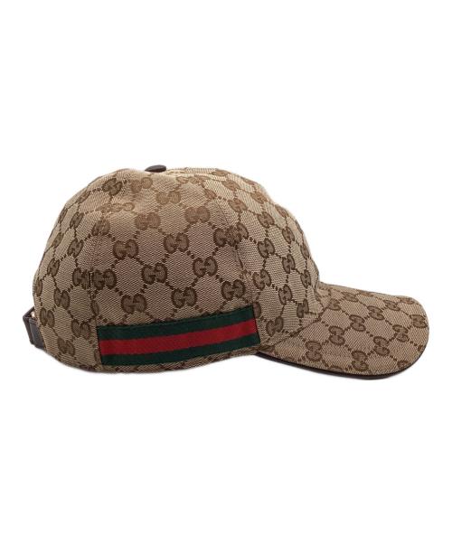 GUCCI（グッチ）GUCCI (グッチ) GGキャンバス ベースボールキャップ ベージュの古着・服飾アイテム