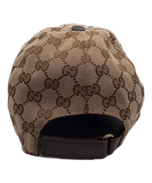 GUCCI（グッチ）GUCCI (グッチ) GGキャンバス ベースボールキャップ ベージュの古着・服飾アイテム