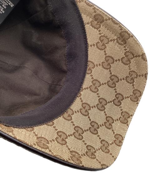 GUCCI（グッチ）GUCCI (グッチ) GGキャンバス ベースボールキャップ ベージュの古着・服飾アイテム