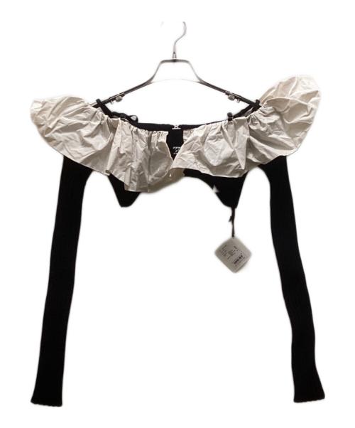 PRANK PROJECT（プランクプロジェクト）PRANK PROJECT (プランクプロジェクト) ビッグフリルニットトップ ブラック サイズ:Freeの古着・服飾アイテム