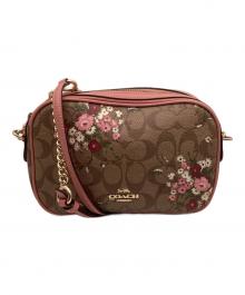 COACH（コーチ）の古着「シグネチャー 花柄 ショルダーバッグ」｜ベージュ