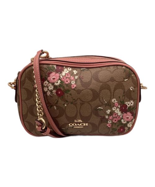 COACH（コーチ）COACH (コーチ) シグネチャー 花柄 ショルダーバッグ ベージュの古着・服飾アイテム