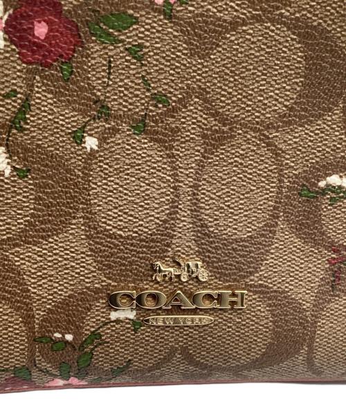 COACH（コーチ）COACH (コーチ) シグネチャー 花柄 ショルダーバッグ ベージュの古着・服飾アイテム