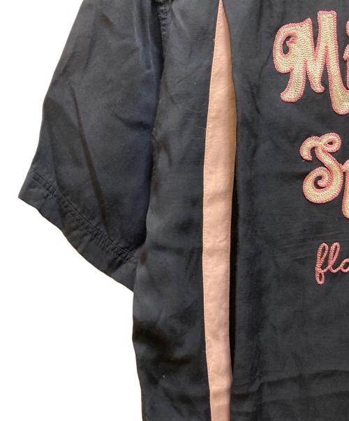 THE FLAT HEAD（ザ・フラットヘッド）THE FLAT HEAD (ザ・フラットヘッド) 半袖ボーリングレーヨンシャツ ブラック サイズ:38の古着・服飾アイテム