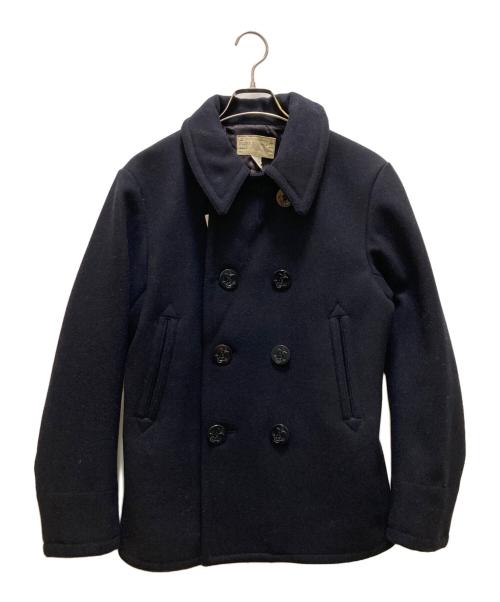 RRL（ダブルアールエル）RRL (ダブルアールエル) 8ボタンウールメルトンPコート ネイビー サイズ:ＸＳの古着・服飾アイテム