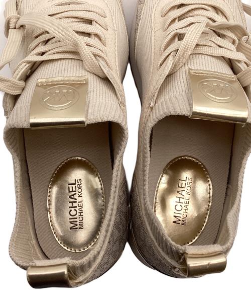 MICHAEL KORS（マイケル・コース）MICHAEL KORS (マイケル・コース) JENKINS ニット スニーカー ベージュ サイズ:5.5Mの古着・服飾アイテム