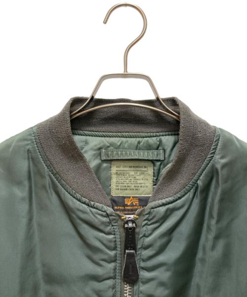 ALPHA（アルファ）ALPHA (アルファ) MA-1ジャケット グリーン サイズ:ｌの古着・服飾アイテム