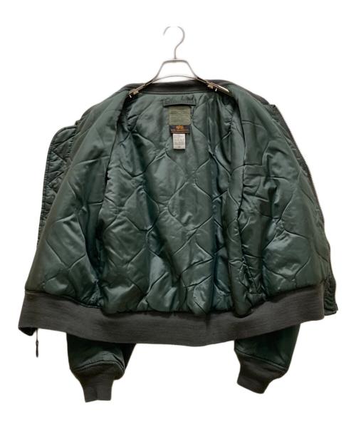 ALPHA（アルファ）ALPHA (アルファ) MA-1ジャケット グリーン サイズ:ｌの古着・服飾アイテム