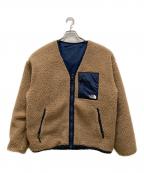THE NORTH FACEザ ノース フェイス）の古着「リバーシブルエクストリームパイルカーディガン」｜ベージュ×ネイビー