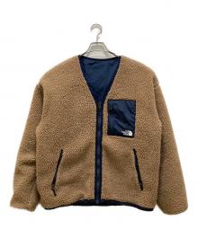 THE NORTH FACE（ザ ノース フェイス）の古着「リバーシブルエクストリームパイルカーディガン」｜ベージュ×ネイビー