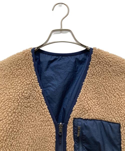 THE NORTH FACE（ザ ノース フェイス）THE NORTH FACE (ザ ノース フェイス) リバーシブルエクストリームパイルカーディガン ベージュ×ネイビー サイズ:XLの古着・服飾アイテム