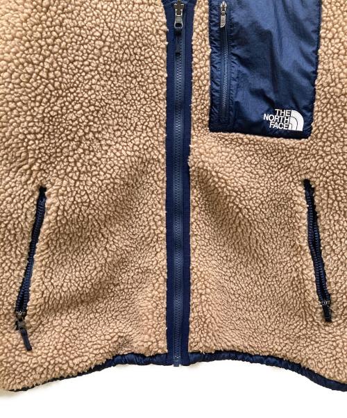 THE NORTH FACE（ザ ノース フェイス）THE NORTH FACE (ザ ノース フェイス) リバーシブルエクストリームパイルカーディガン ベージュ×ネイビー サイズ:XLの古着・服飾アイテム