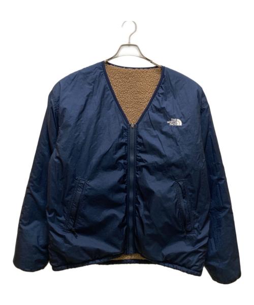 THE NORTH FACE（ザ ノース フェイス）THE NORTH FACE (ザ ノース フェイス) リバーシブルエクストリームパイルカーディガン ベージュ×ネイビー サイズ:XLの古着・服飾アイテム