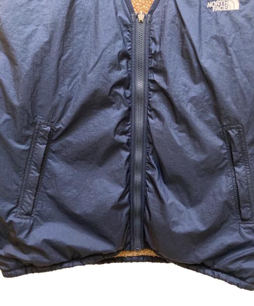 THE NORTH FACE（ザ ノース フェイス）THE NORTH FACE (ザ ノース フェイス) リバーシブルエクストリームパイルカーディガン ベージュ×ネイビー サイズ:XLの古着・服飾アイテム