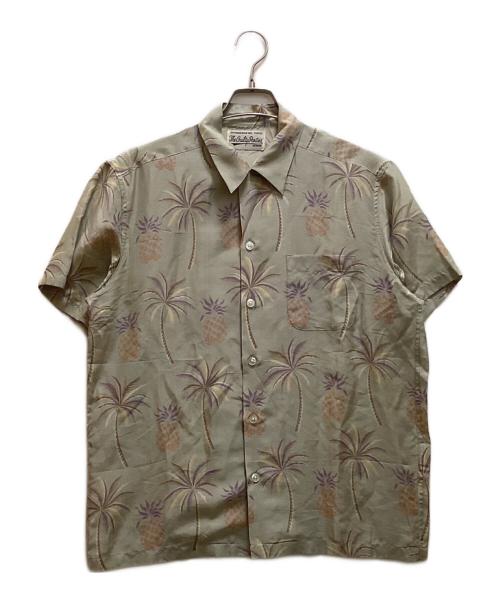 WACKO MARIA（ワコマリア）WACKO MARIA (ワコマリア) シルクオープンカラーアロハシャツ グリーン サイズ:Lの古着・服飾アイテム