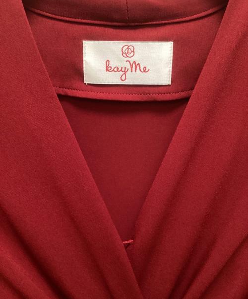 kay me（ケイミー）kay me (ケイミー) カシュクールワンピース ボルドー サイズ:9の古着・服飾アイテム