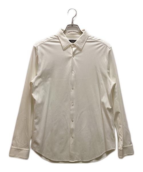 theory（セオリー）theory (セオリー) ストラクチャーニットボタンダウンシャツ ホワイト サイズ:Mの古着・服飾アイテム