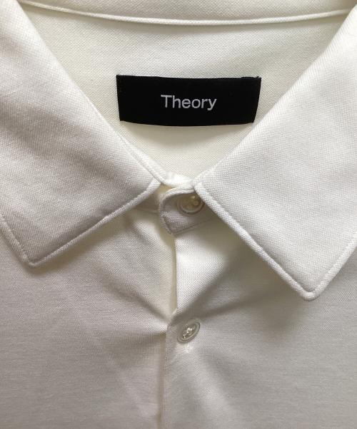 theory（セオリー）theory (セオリー) ストラクチャーニットボタンダウンシャツ ホワイト サイズ:Mの古着・服飾アイテム
