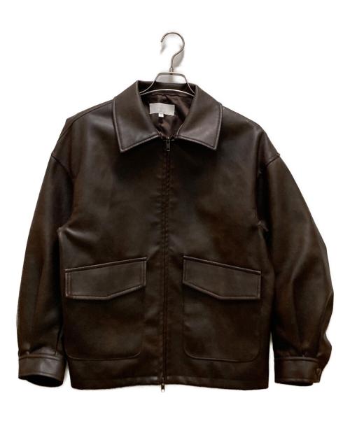 moussy（マウジー）moussy (マウジー) FAUX LEATHER OVER ジャケット ブラウン サイズ:Freeの古着・服飾アイテム